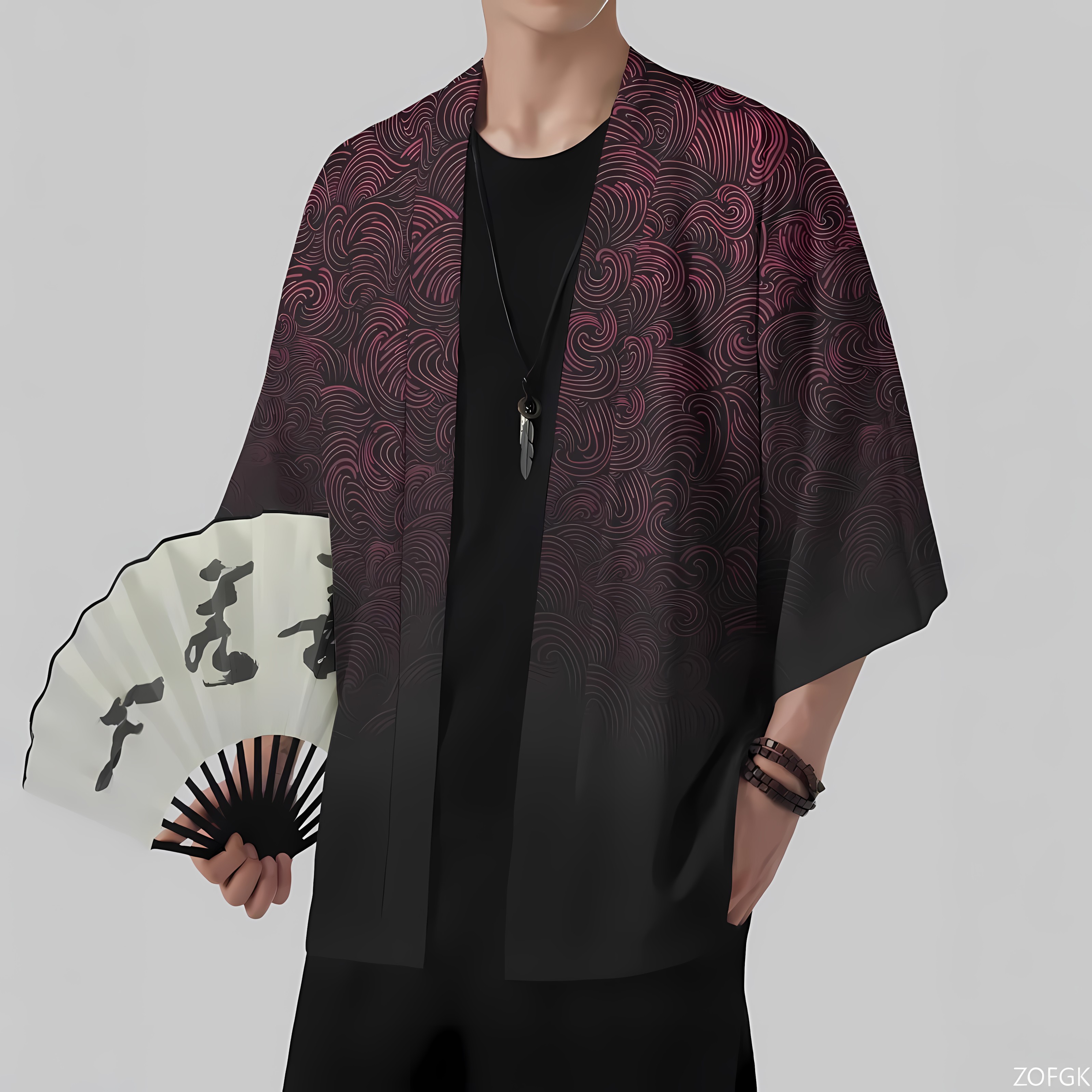 2026 Summer New Men's Kimono w - Street Fashion Kimono reseña y precio