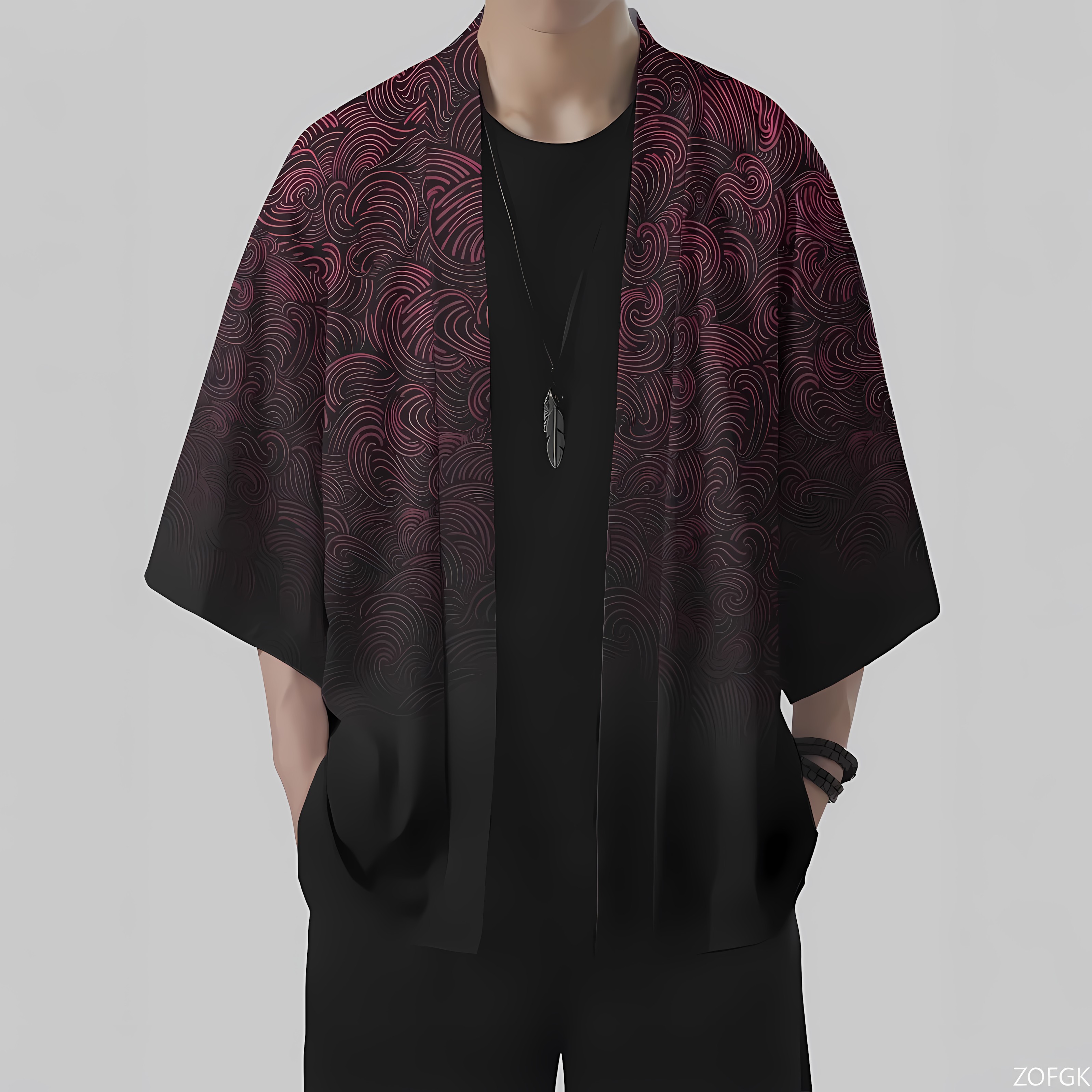 2026 Summer New Men's Kimono w - Street Fashion Kimono reseña y precio