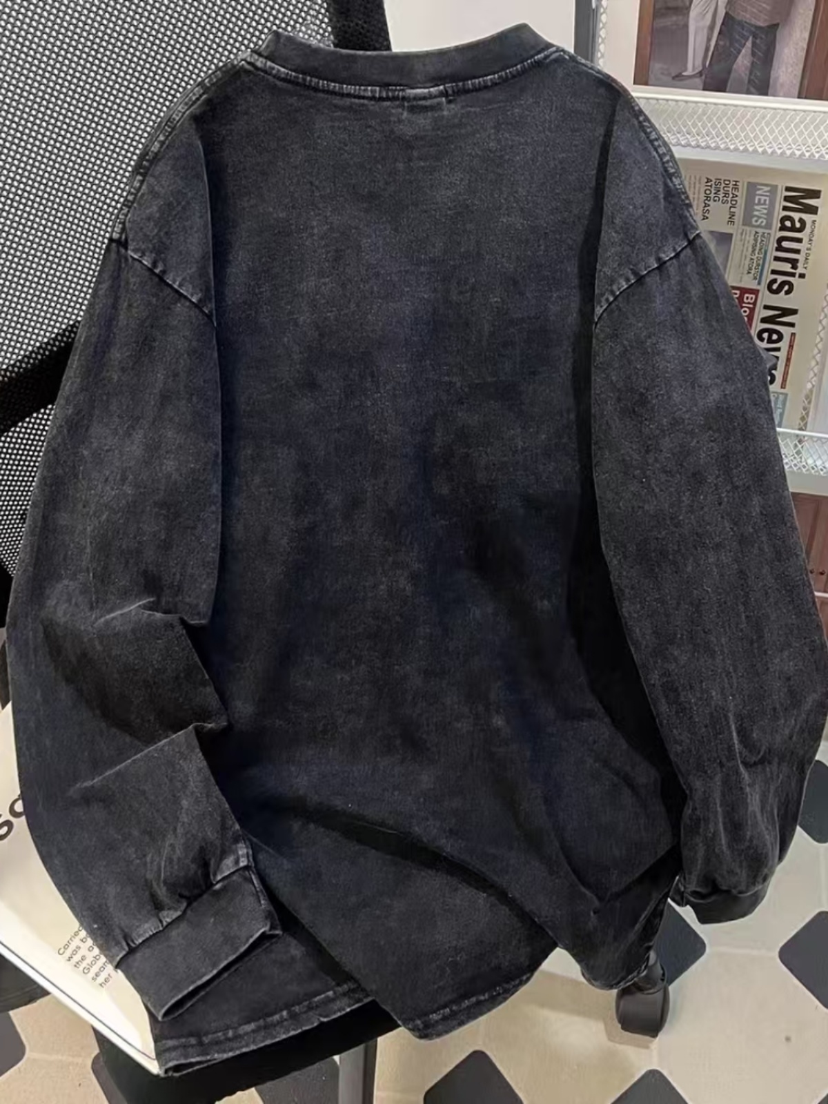 Outlet Washed Long Sleeve T-Sh - Street Fashion Outlet reseña y precio